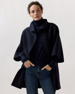 Load image into Gallery viewer, Kimono Coat in Navy Blue
