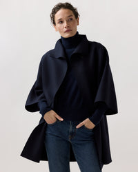 Kimono Coat in Navy Blue