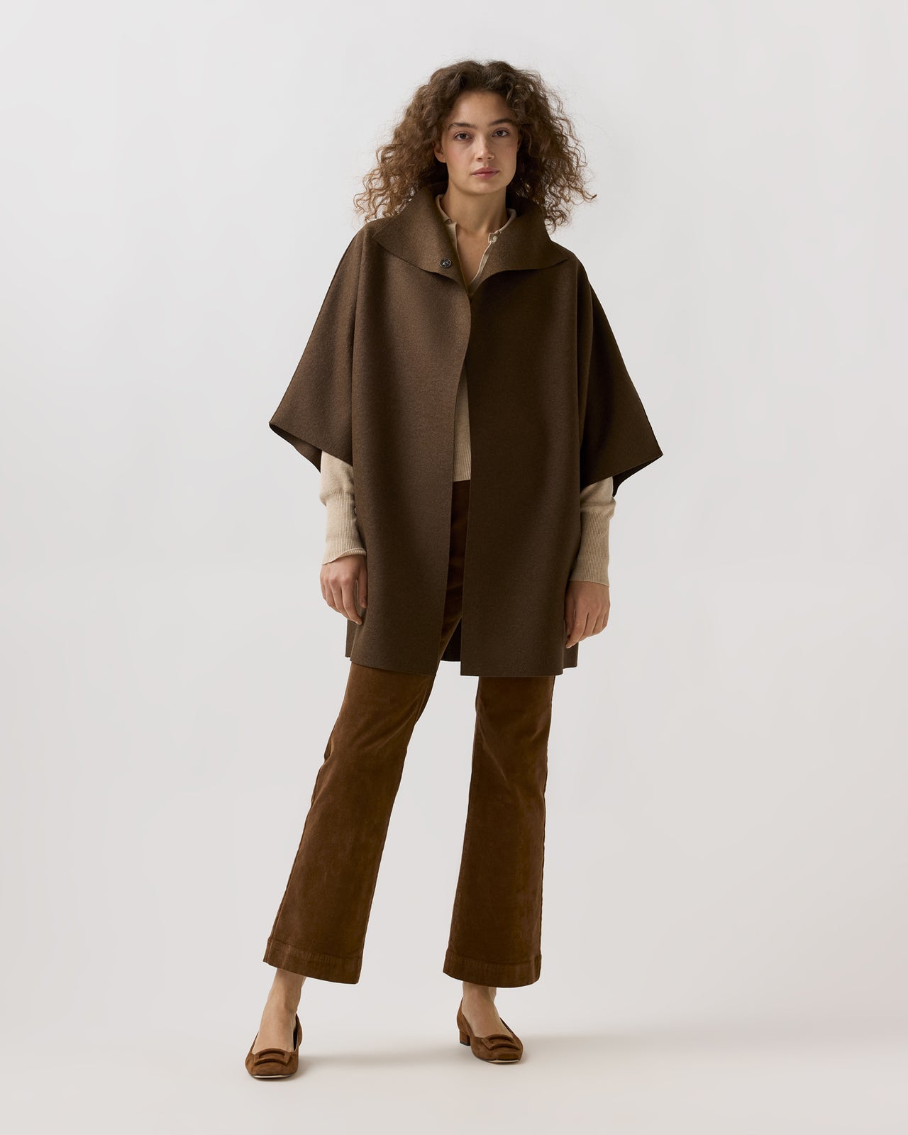 Kimono Coat in Teddy Brown