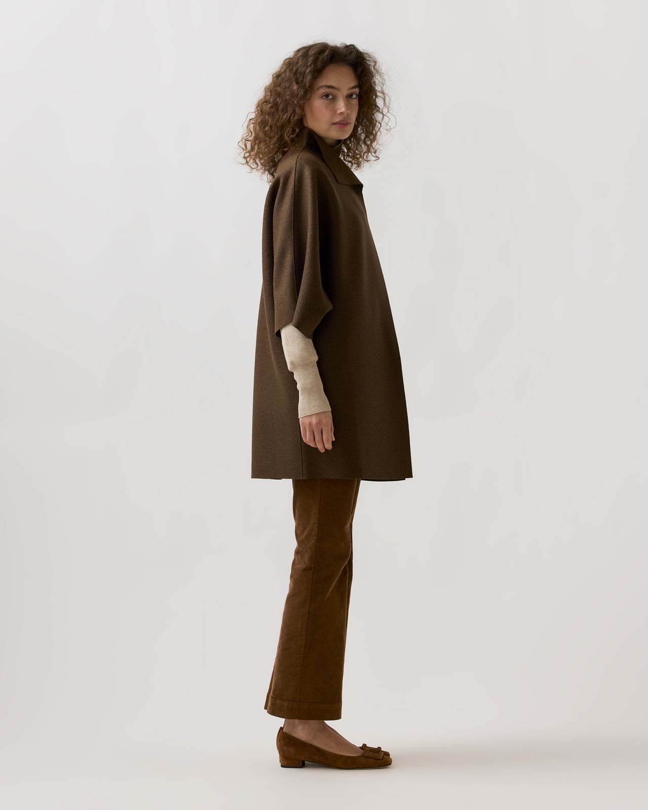 Kimono Coat in Teddy Brown