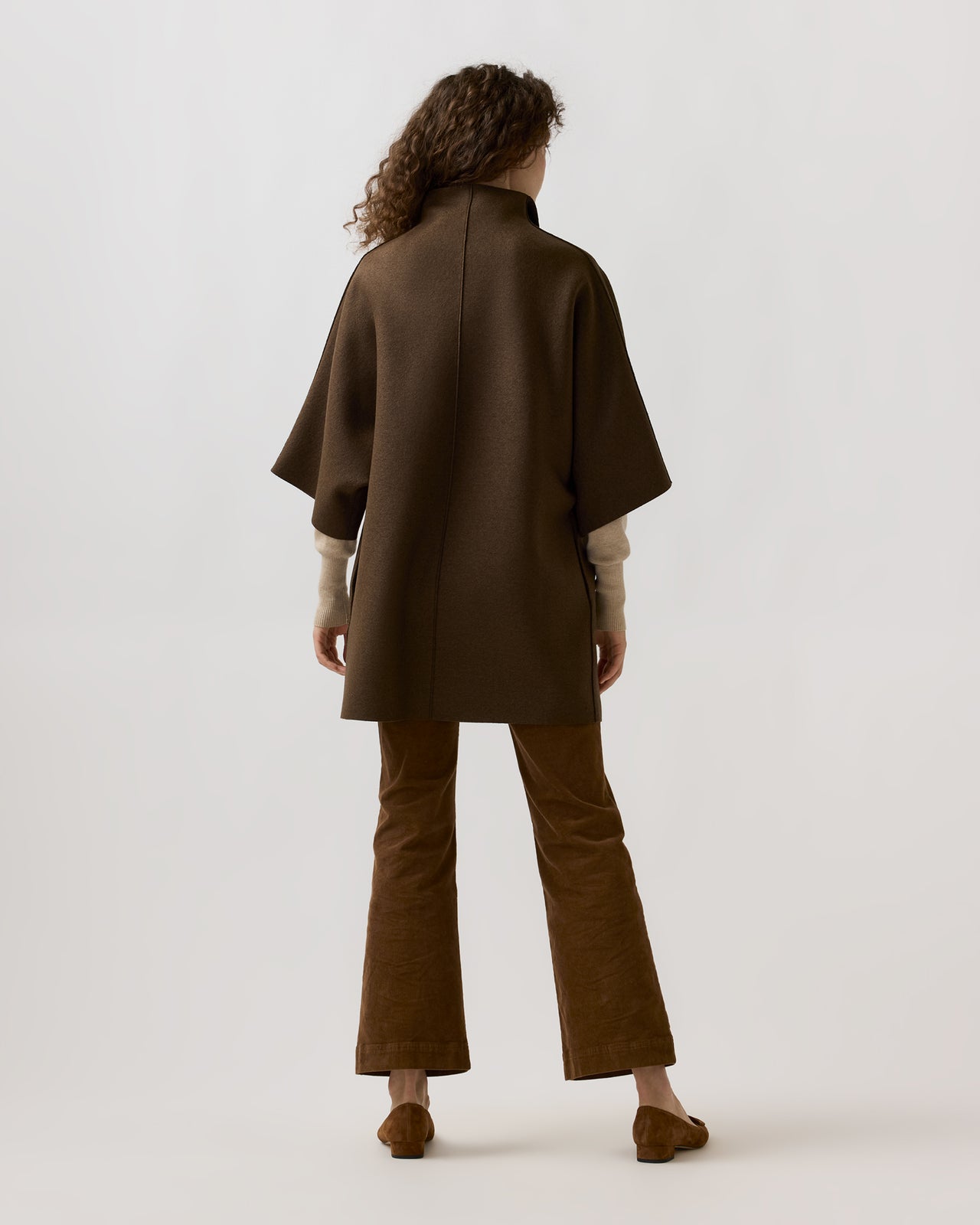 Kimono Coat in Teddy Brown