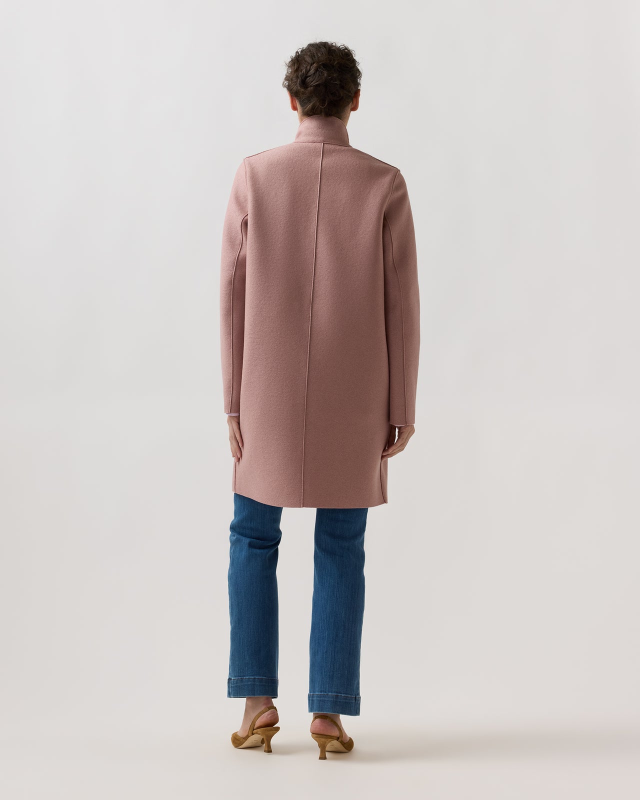 Cocoon Coat in Rose