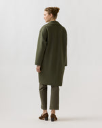 Load image into Gallery viewer, Dropped Shoulder Double Breasted Coat in Hunting Green
