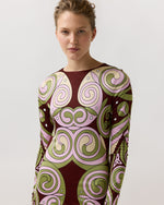 Load image into Gallery viewer, Long Sleeve Swing Dress in Kells Swirl Placée
