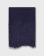 Load image into Gallery viewer, Chantiley Lace Border Scarf in Peacoat
