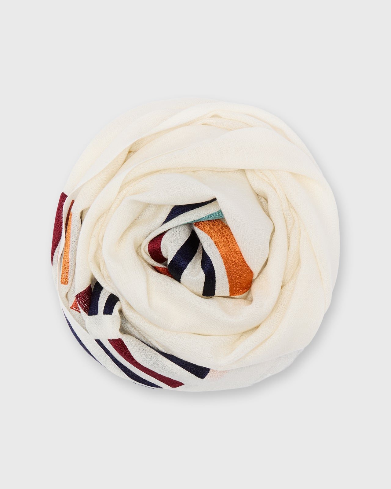 Prism Block Scarf in Ivory