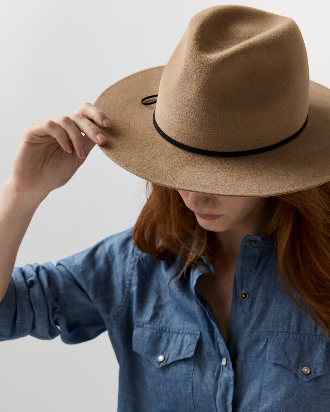Luxe Amelia Hat in Camel/Black