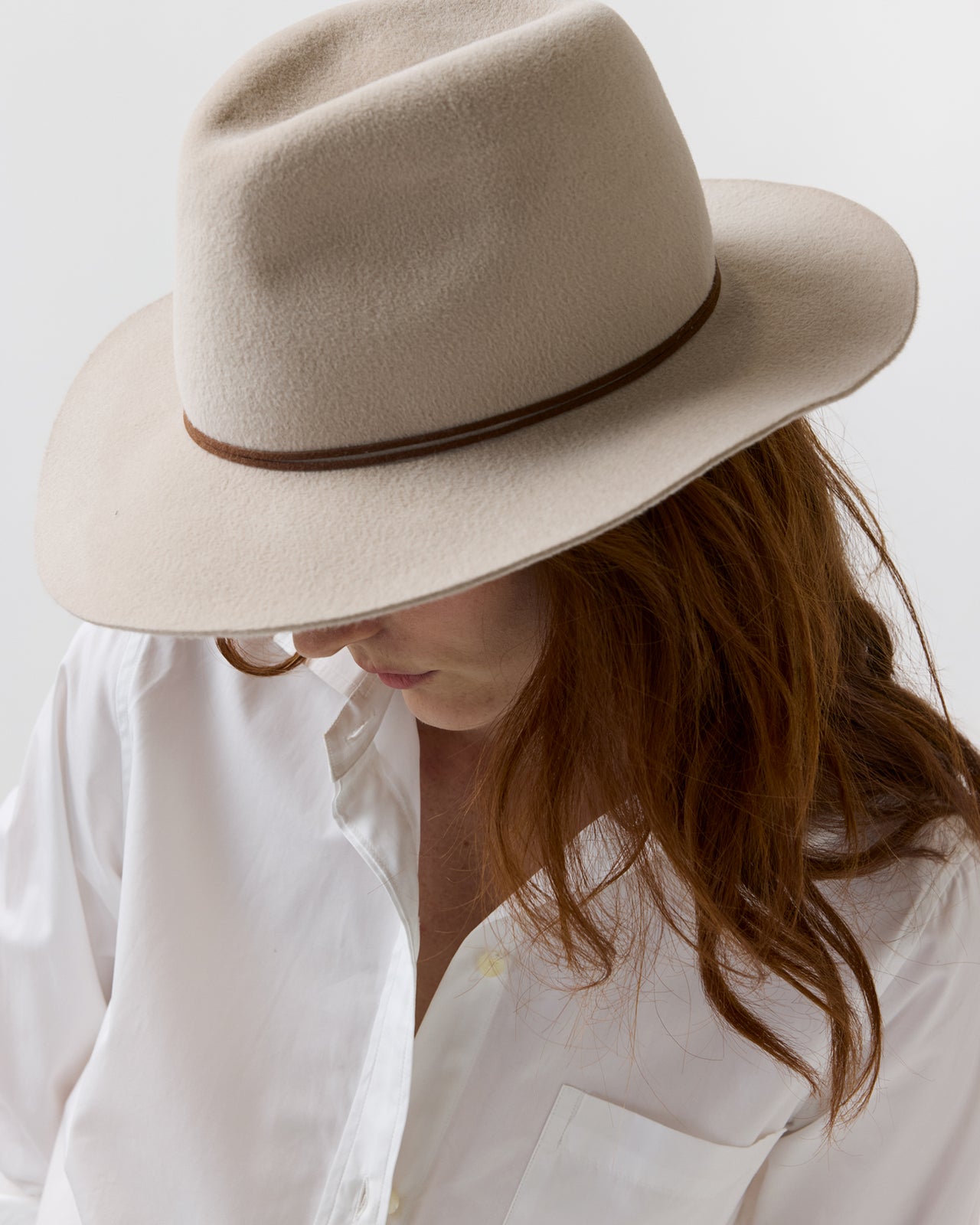 Luxe Amelia Hat in Bone/Chocolate