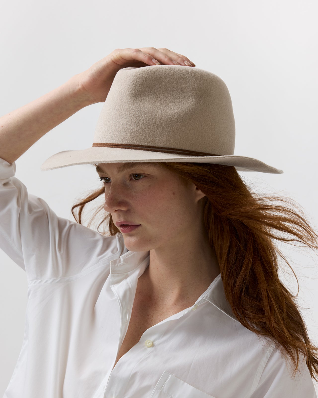 Luxe Amelia Hat in Bone/Chocolate