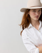 Load image into Gallery viewer, Luxe Amelia Hat in Bone/Chocolate
