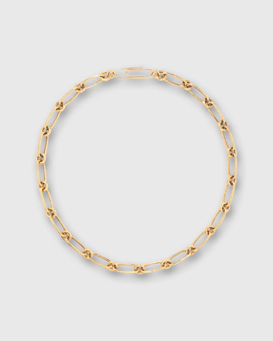 Bar A Charms Necklace in Gold