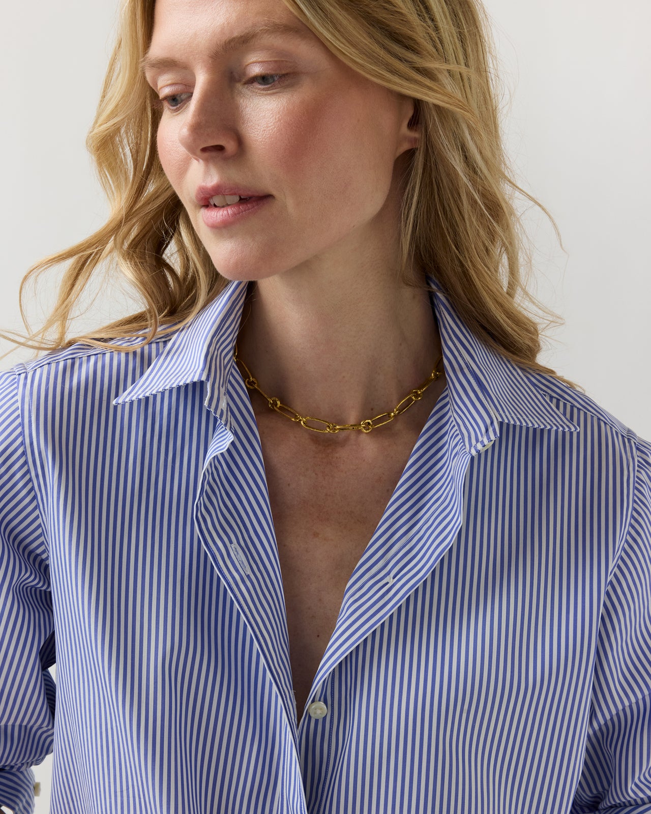 Bar A Charms Necklace in Gold