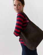 Load image into Gallery viewer, Jen Handwoven Hobo Bag in Brown Leather
