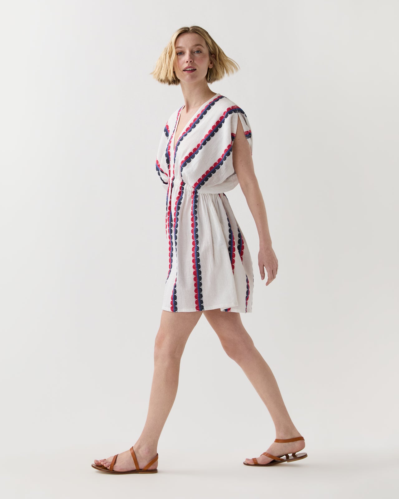 Alem Plunge Dress in Kibebi Marine