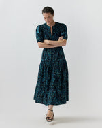 Load image into Gallery viewer, Othella Short-Sleeved Midi Dress in Midnight
