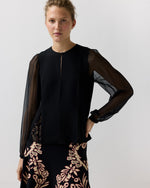 Load image into Gallery viewer, Lucette Blouse in Noir
