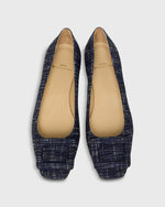 Load image into Gallery viewer, Buckle Shoe in Indigo Tic-Weave Jacquard
