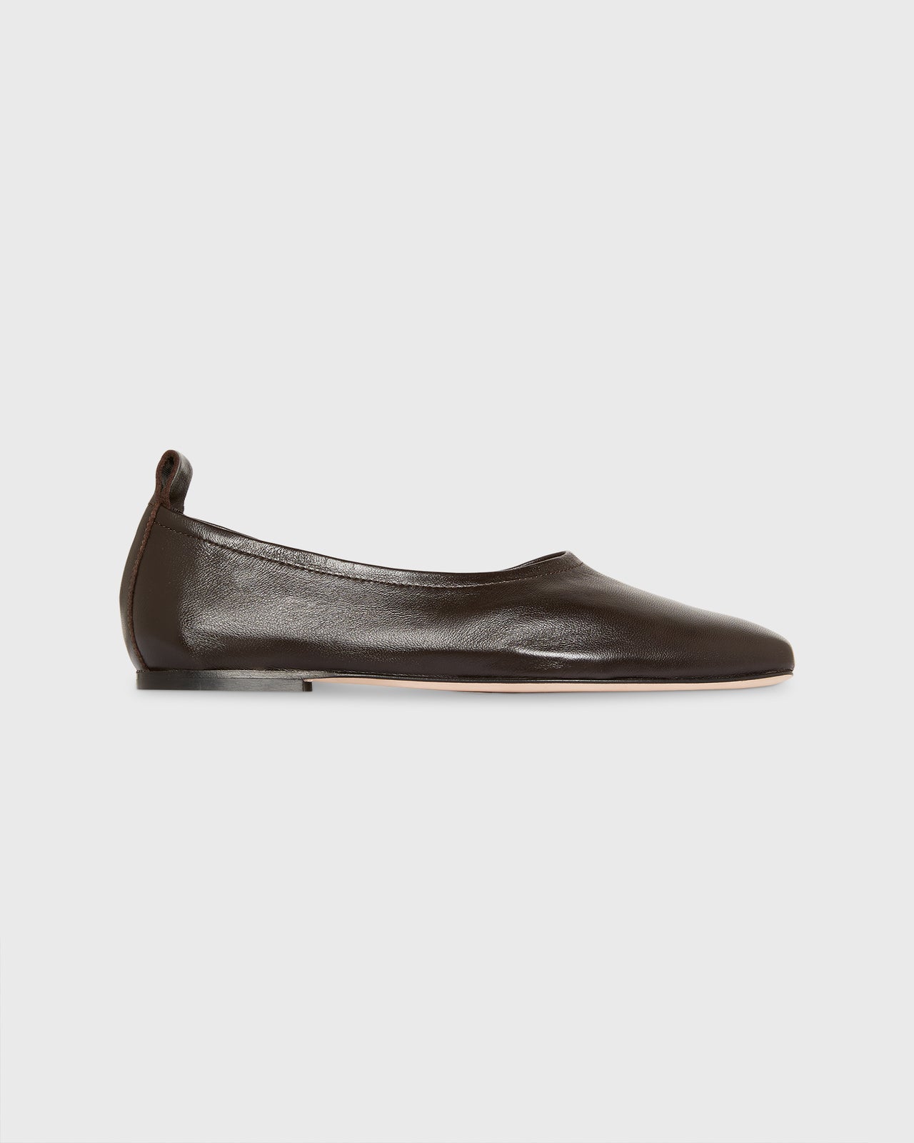 Belle Flat in Chocolate Leather