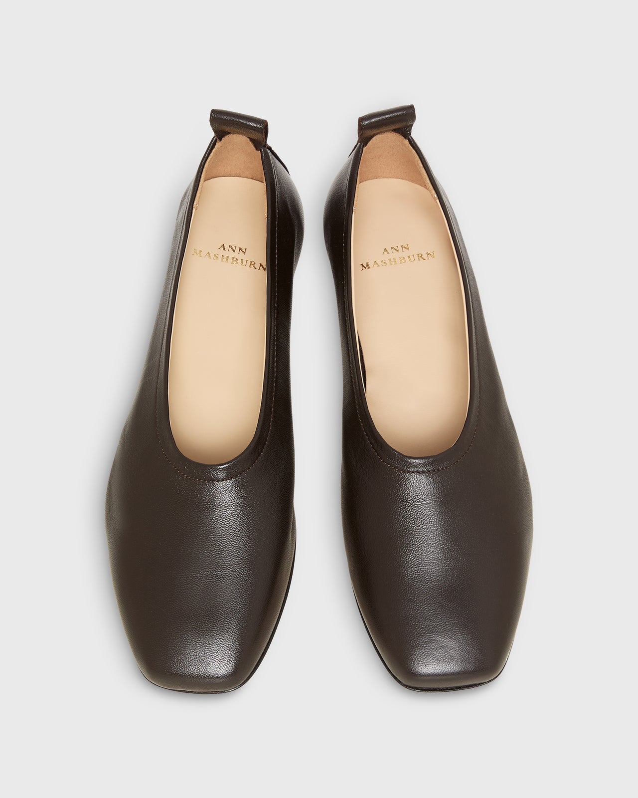 Belle Flat in Chocolate Leather