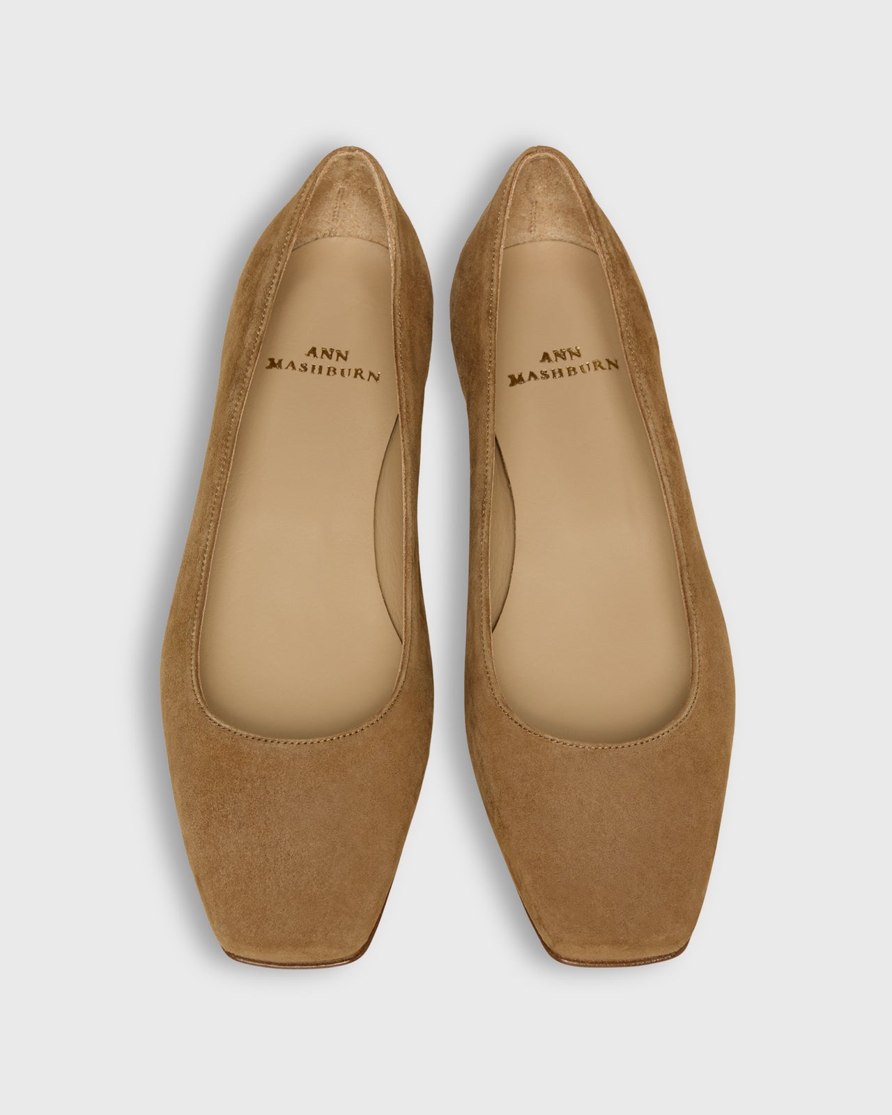 Cecelia Flat in Hazelnut Suede