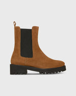 Load image into Gallery viewer, Tall Lug Sole Chelsea Boot in Teak Suede
