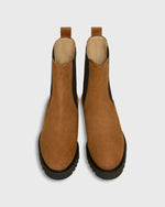 Load image into Gallery viewer, Tall Lug Sole Chelsea Boot in Teak Suede
