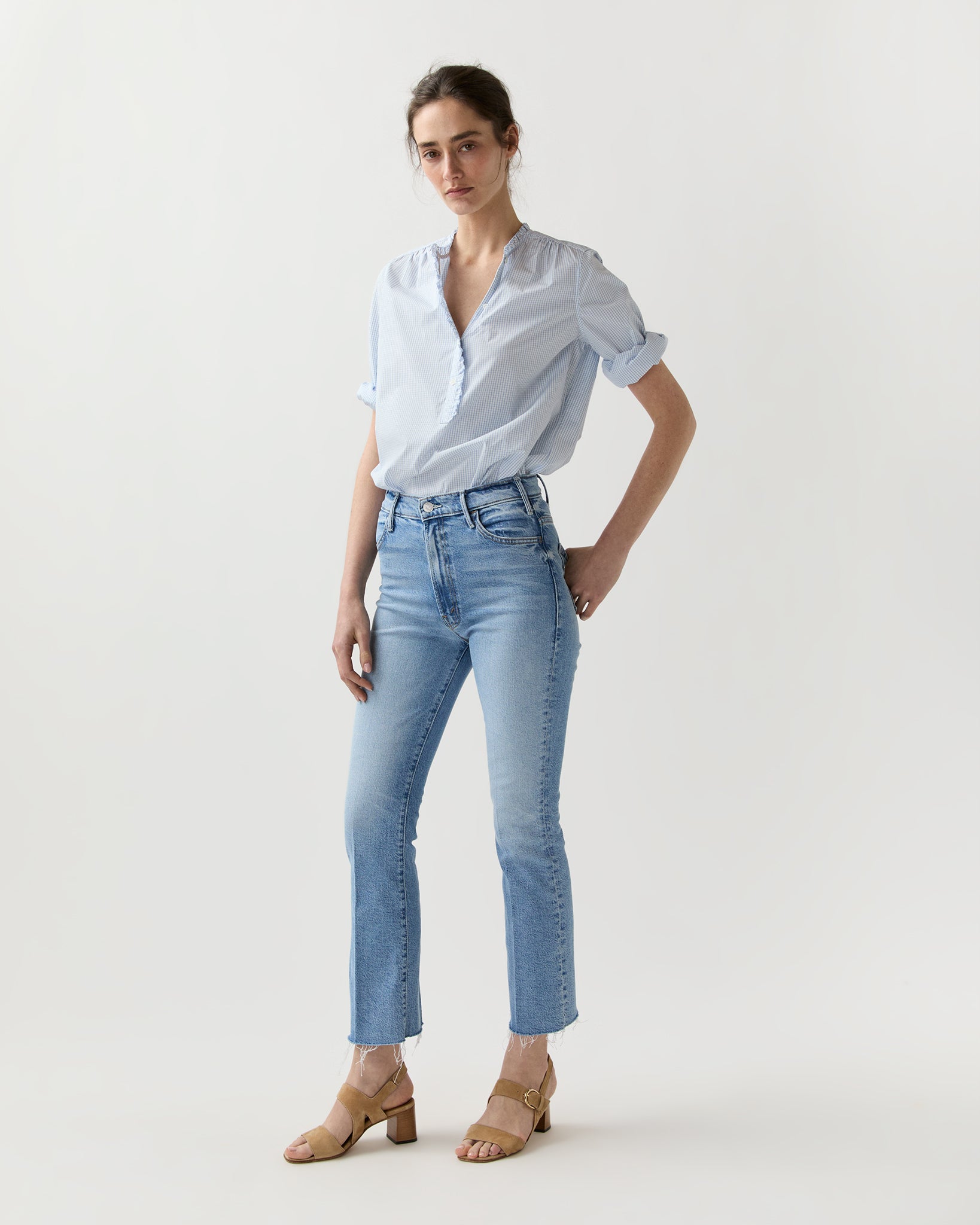 The Hustler Ankle Fray Jean in Sow Surreal - Mother Denim | Shop
