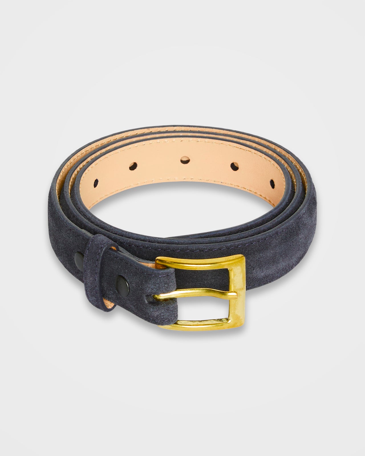 1" Belt in Navy Suede