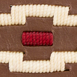 1 1/8" Polo Belt in Bone/Red Medium Brown Leather