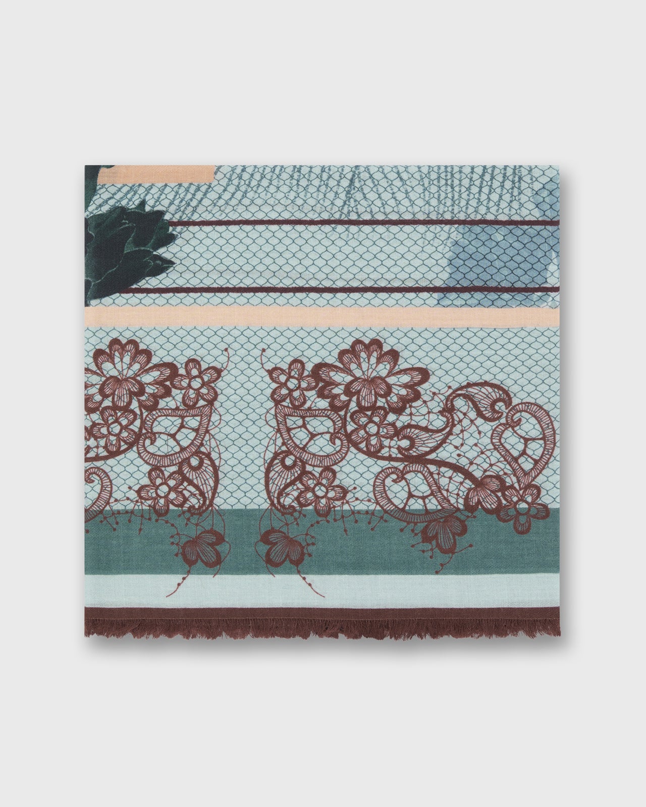 Wool Square Scarf in Mexico In Bloom