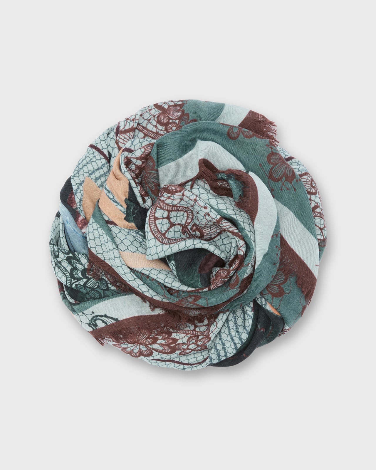 Wool Square Scarf in Mexico In Bloom