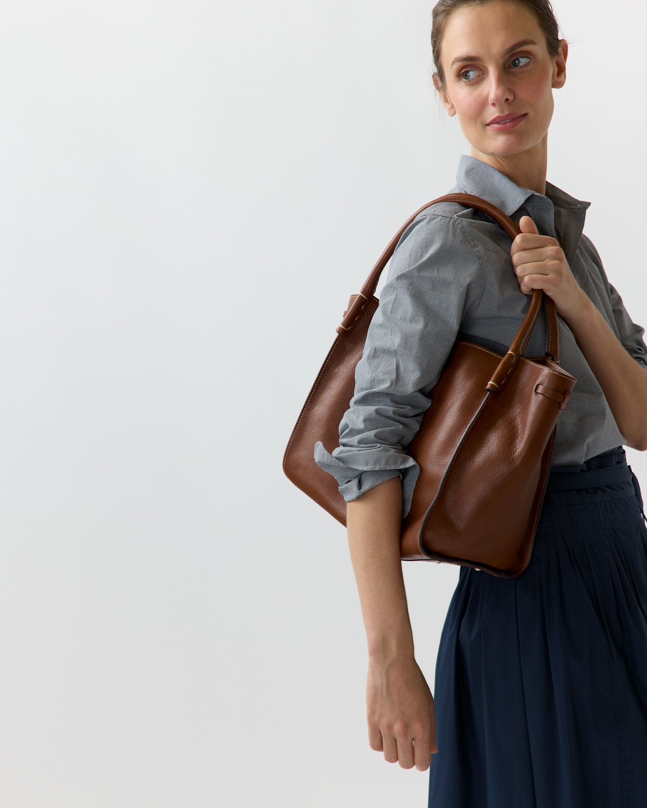 Zoe Tote in Toffee Leather