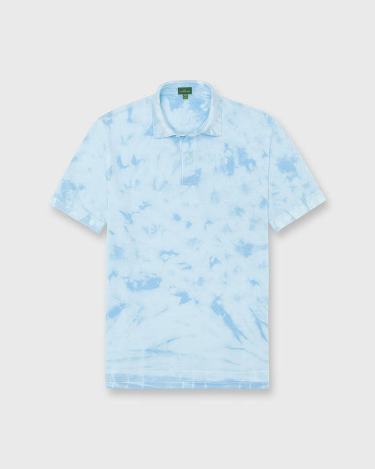 Court Polo in Sky/White Tie-Dye Pima Pique