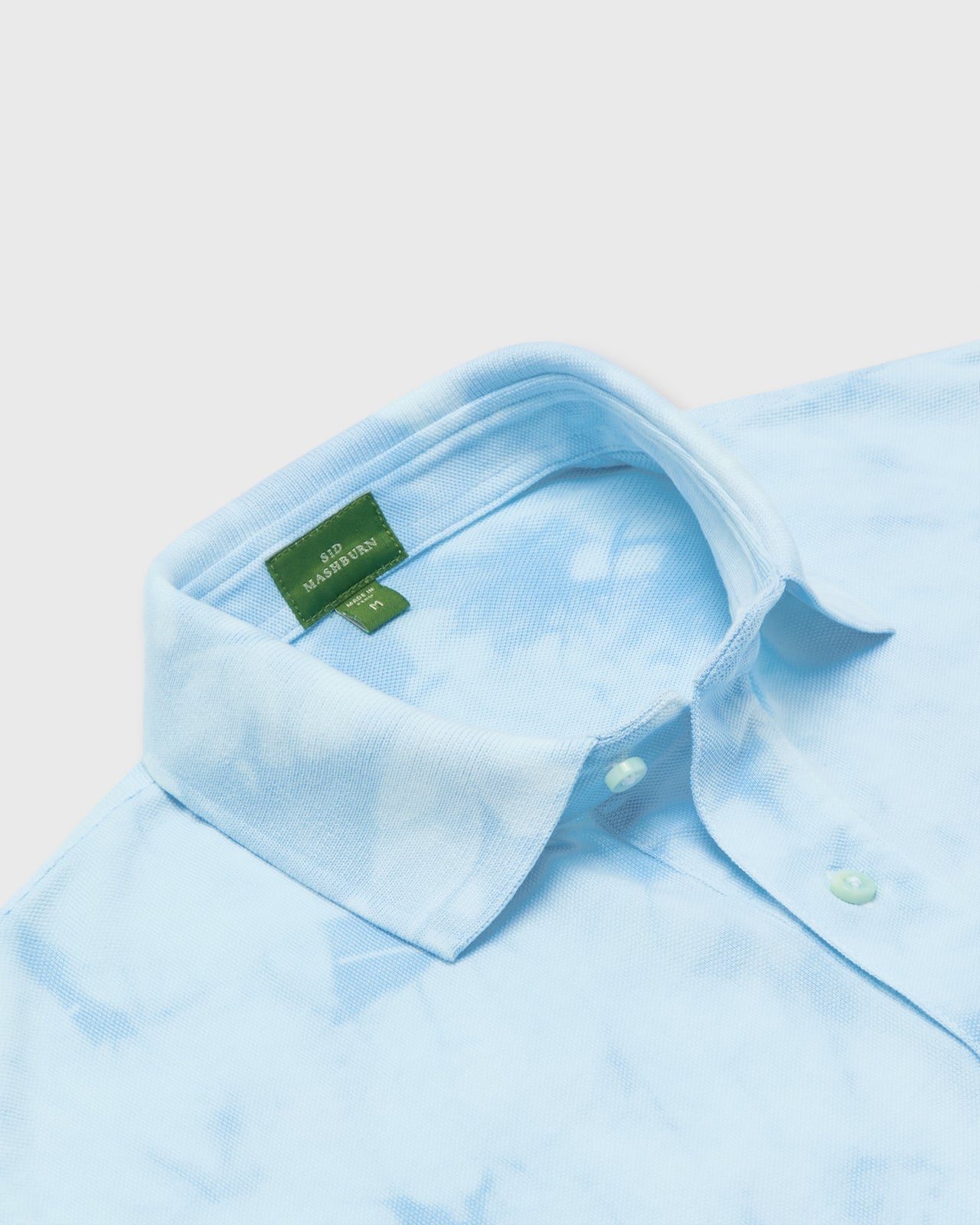 Court Polo in Sky/White Tie-Dye Pima Pique