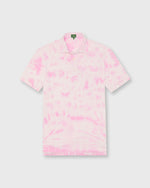 Load image into Gallery viewer, Short-Sleeved Polo in Pink/White Tie-Dye Pima Pique
