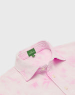 Load image into Gallery viewer, Short-Sleeved Polo in Pink/White Tie-Dye Pima Pique
