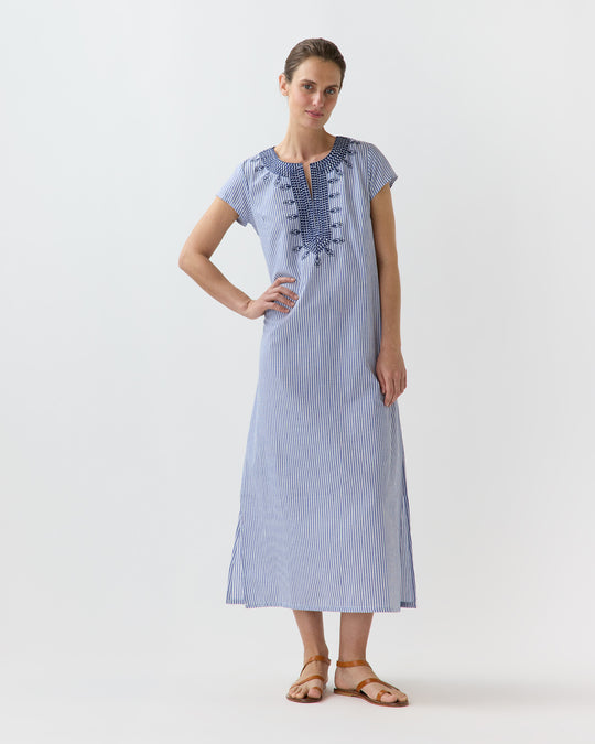 San Tropez Maxi Caftan in Blue
