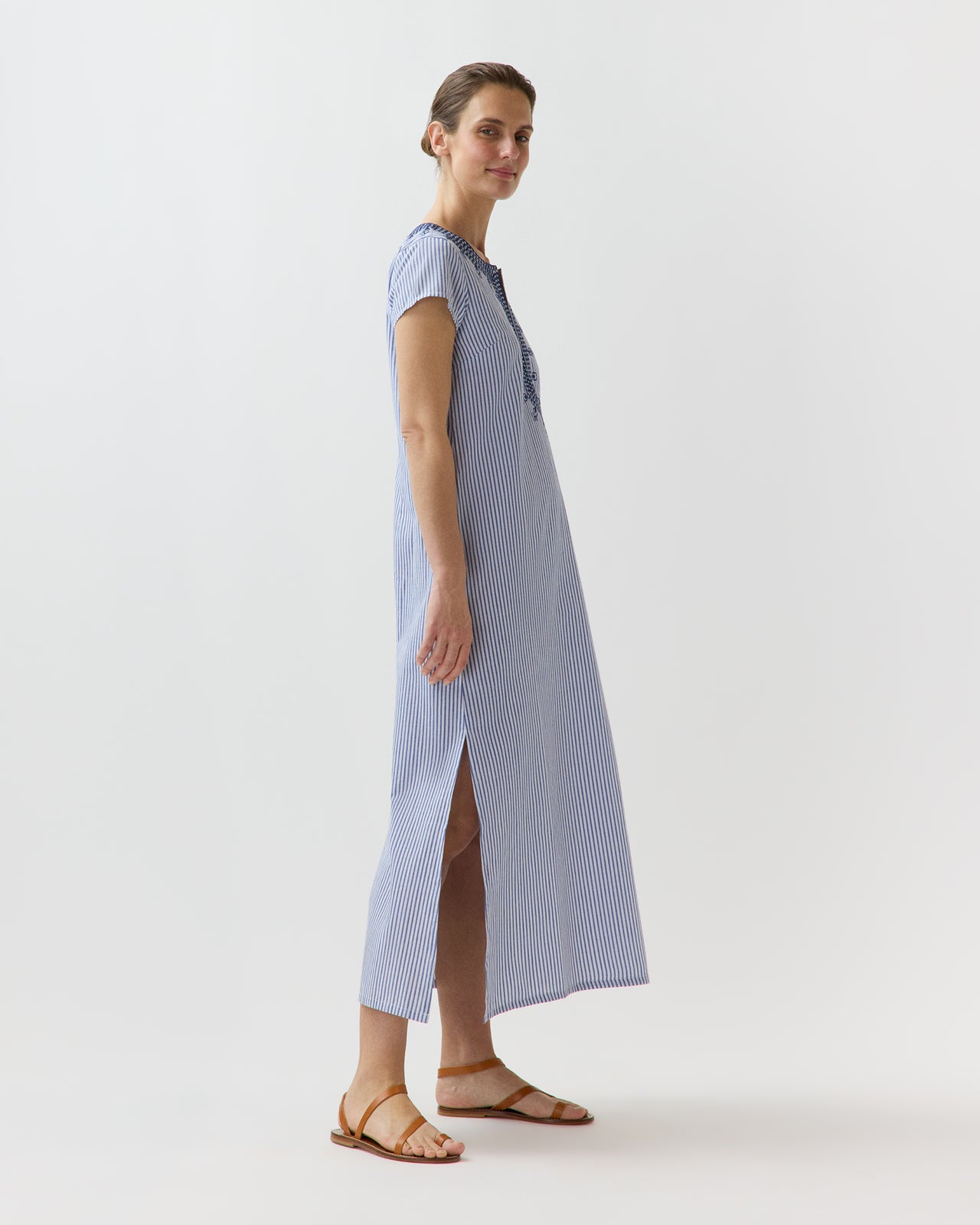 San Tropez Maxi Caftan in Blue
