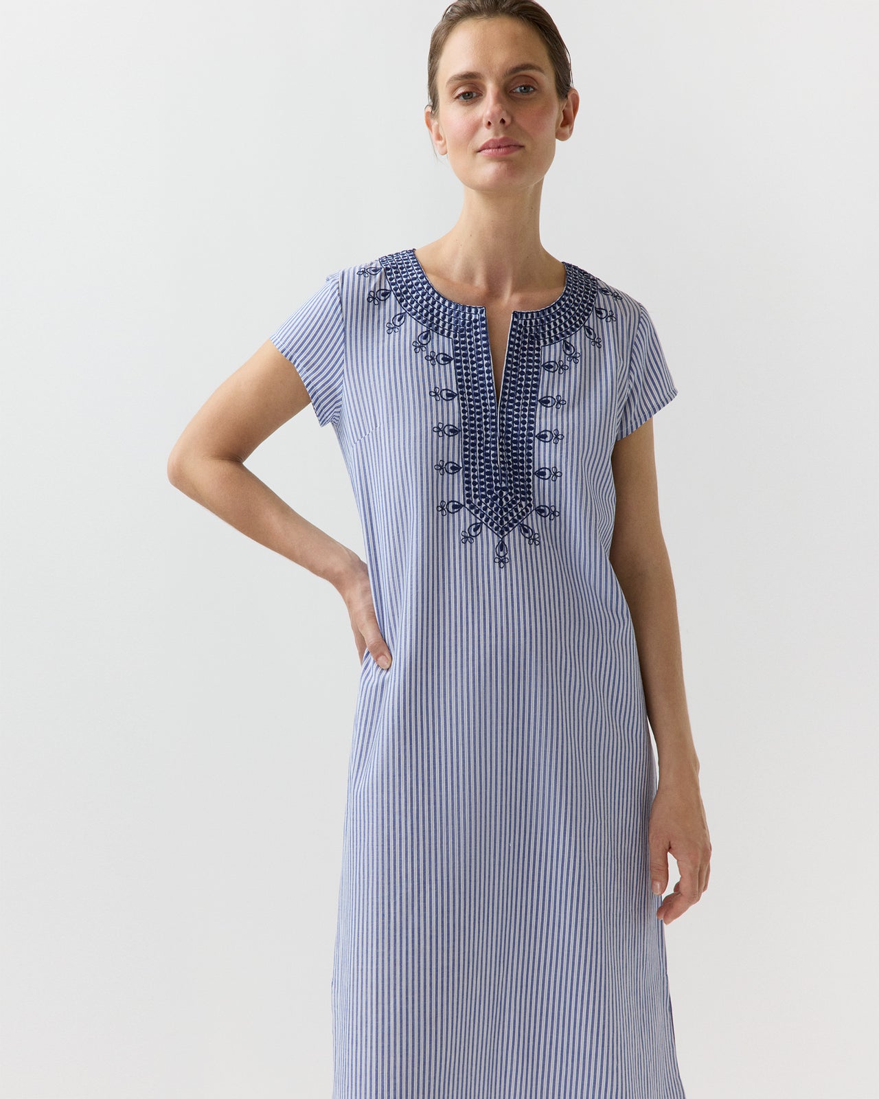 San Tropez Maxi Caftan in Blue