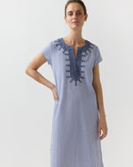 Load image into Gallery viewer, San Tropez Maxi Caftan in Blue
