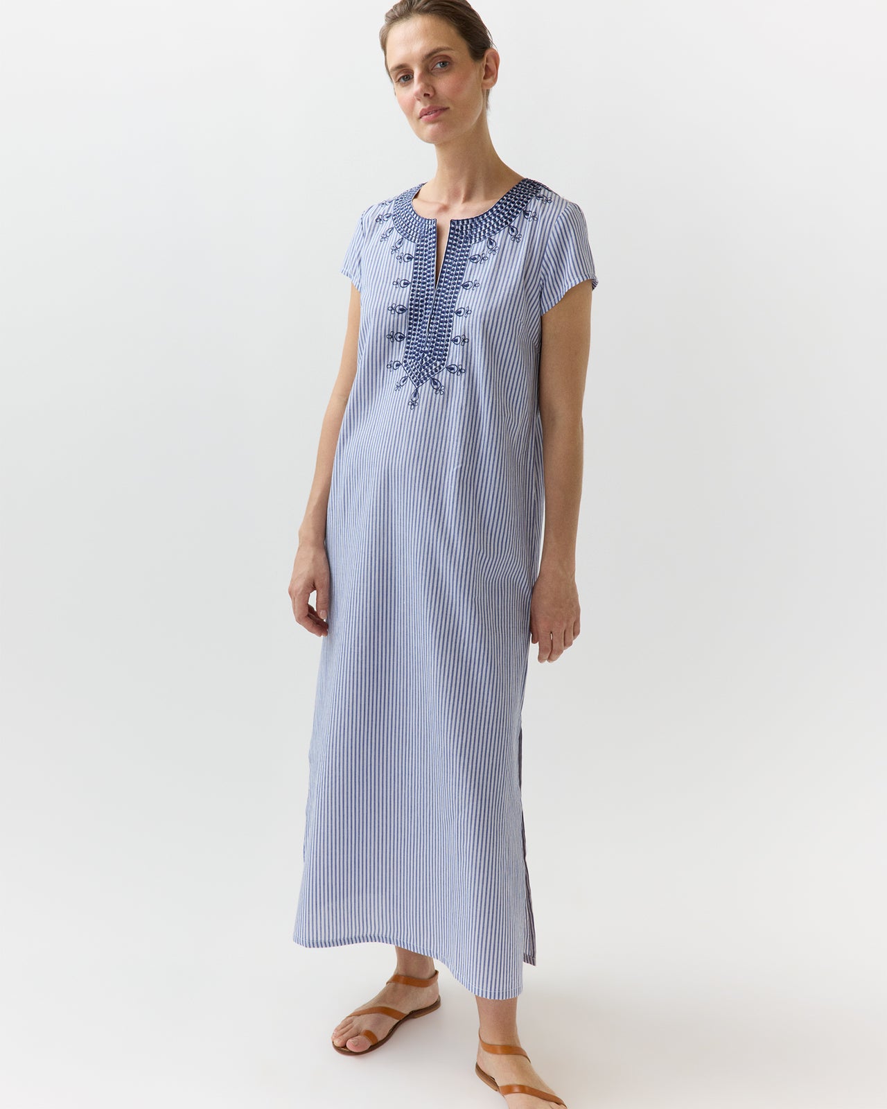 San Tropez Maxi Caftan in Blue