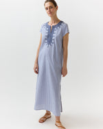 Load image into Gallery viewer, San Tropez Maxi Caftan in Blue
