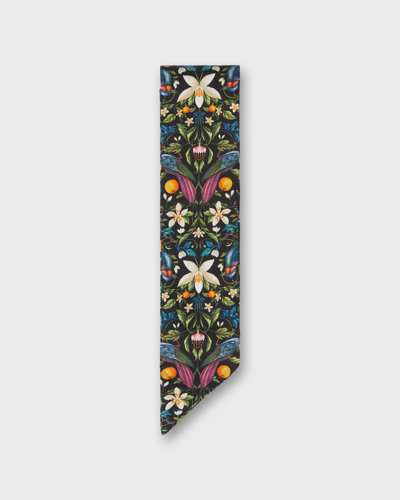 Silk Tied Up Scarf in Forbidden Fruit Liberty Fabric Silk Twill