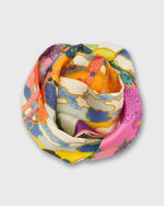 Load image into Gallery viewer, Silk Tied Up Scarf in Multi Prospect Road Silk Twill Liberty Fabric
