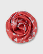 Load image into Gallery viewer, Medium Hand-Rolled Silk Scarf in Red Elizabeth Sketch Liberty Fabric
