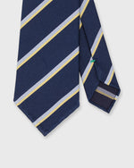 Load image into Gallery viewer, Silk Woven Tie in Navy/Sky/Butter Stripe
