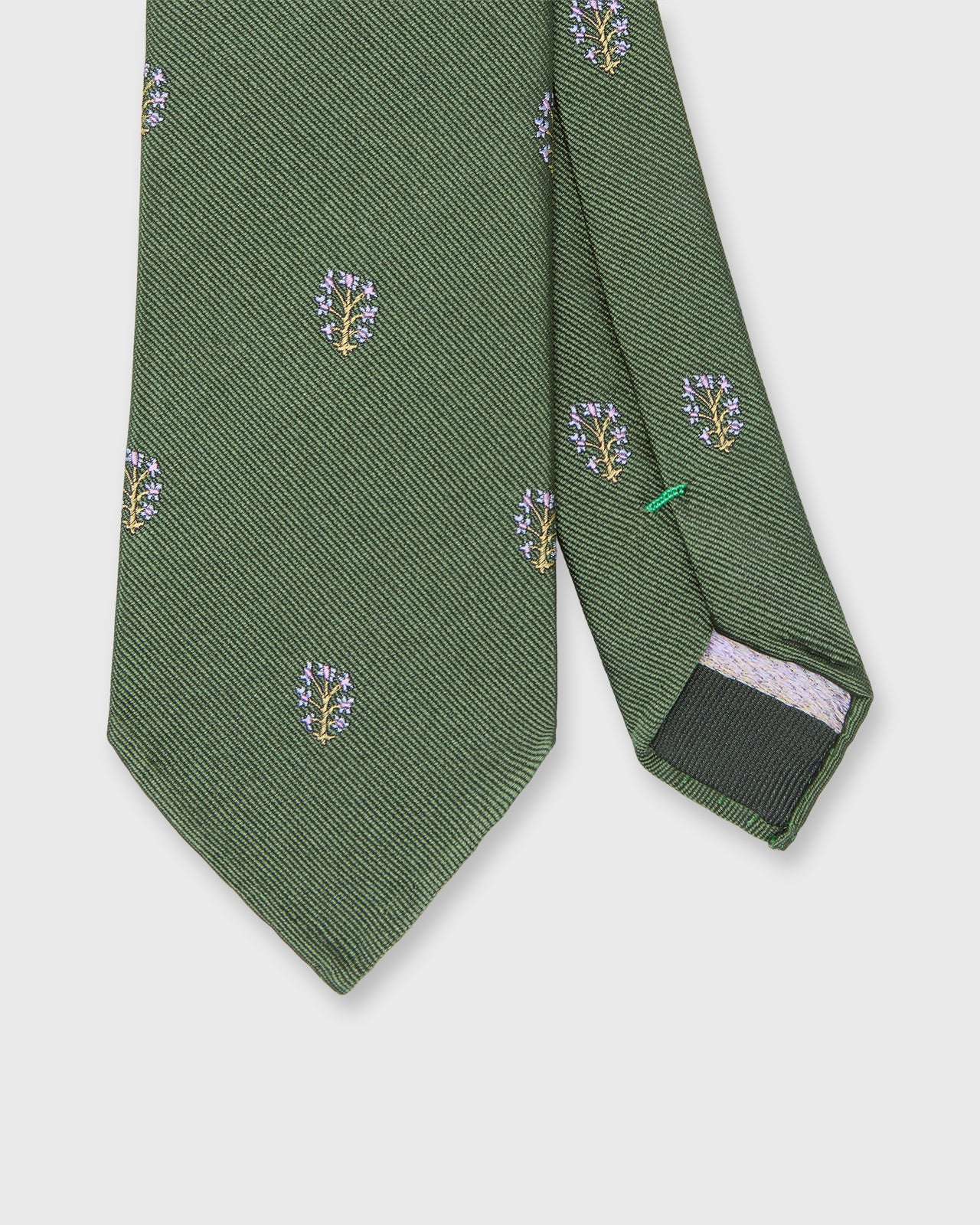 Silk Club Tie in Lovat Tree Of Life
