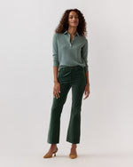 Load image into Gallery viewer, Kendall Flare 5-Pocket Jean in Spruce Stretch Velveteen

