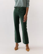 Load image into Gallery viewer, Kendall Flare 5-Pocket Jean in Spruce Stretch Velveteen
