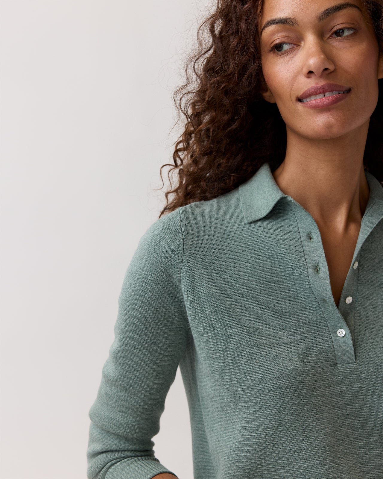 Connor Sweater in Sage Cotton/Silk